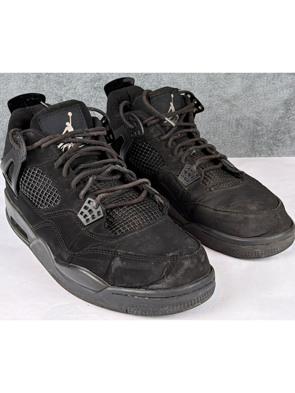 Nike Air Jordan 4 Retro Black Cat Men's 306013-001 Triple Black size 12